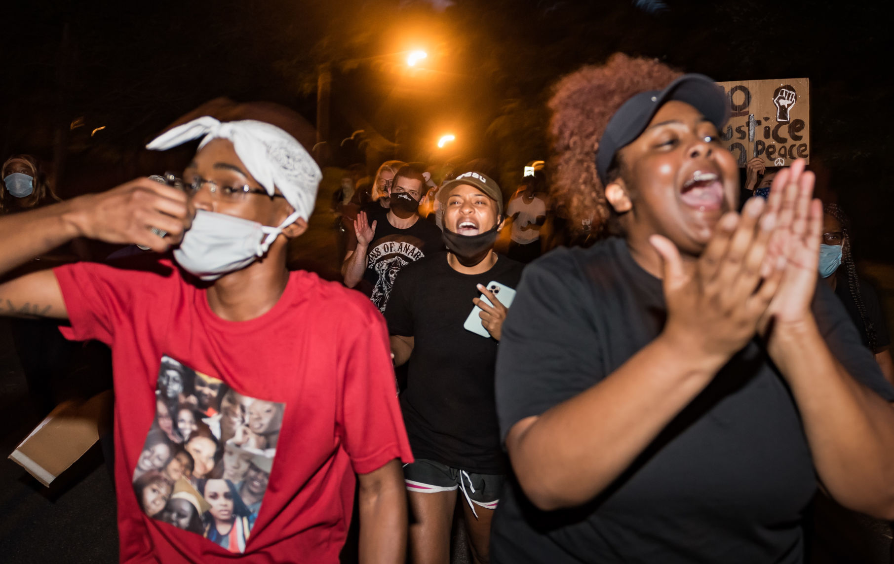 Protest at Mayor Allen Joinesā House